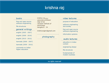 Tablet Screenshot of krishnarajpm.com